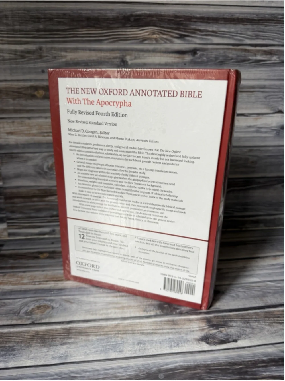 Oxford New Oxford Annotated Bible NRSV Apocrypha 4th Ed Hardcover 2007